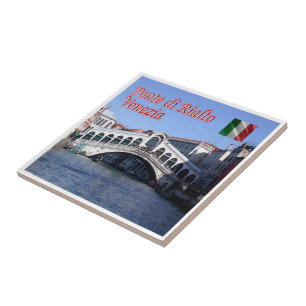 VNT026 VENICE, Rialto Bridge, Italy, Ceramic Tile