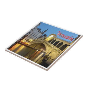 VNT028 VENICE, Rialto Bridge, Italy, Ceramic Tile