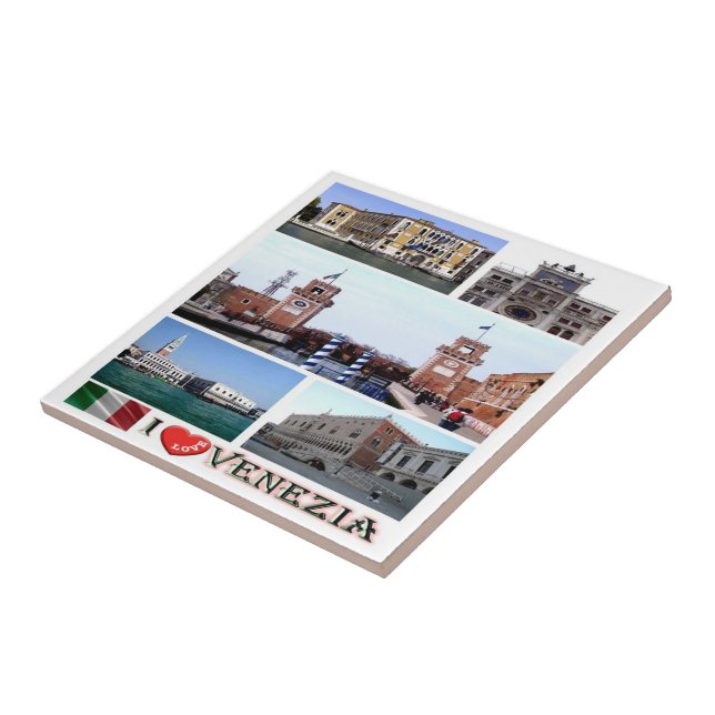 VNT032 VENICE I Love, Mosaic, Italy, Ceramic Tile (Side)
