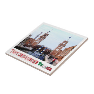 VNT036 VENICE,Towers of the Arsenal, Italy, Ceramic Tile