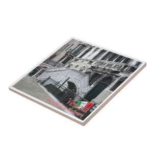 VNT046 VENICE,  Malipiero Bridge, Italy, Ceramic Tile