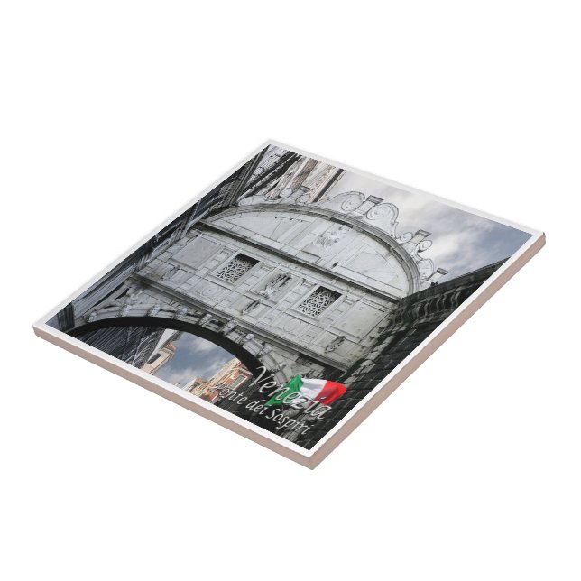 VNT049 VENICE - Bridge of Sighs, Italy, Ceramic Tile (Side)