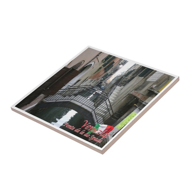VNT052 VENICE, DE LE DO SPADE BRIDGE, CERAMIC TILE (Side)