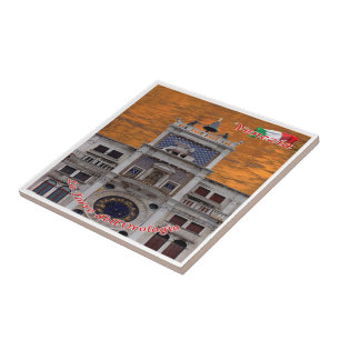 VNT057 VENICE, The Clock Tower,  Italy, Ceramic Tile
