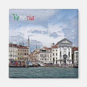 VNT058 VENICE, Pietà and the Bell Tower, Fridge Magnet