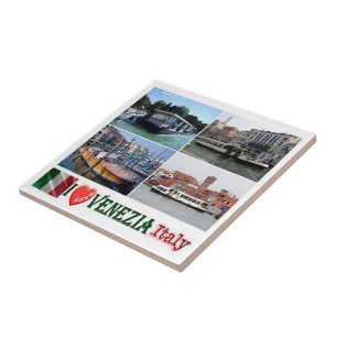VNT059 VENICE, I Love, Mosaic, Italy, Ceramic Tile
