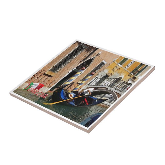 VNT064 VENICE, Gondolas, Veneto, Italy, Ceramic Tile (Side)