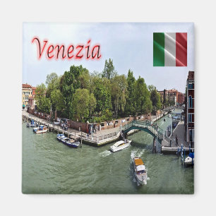 VNT066 VENICE, Rio Novo, Papadopoli Garden, Fridge Magnet
