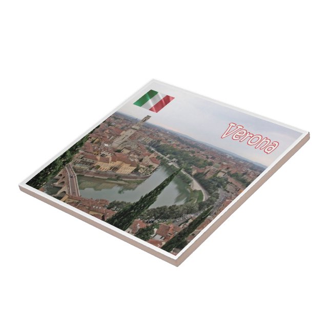 VNT082 VERONA, Veneto, Italy, Ceramic Tile (Side)