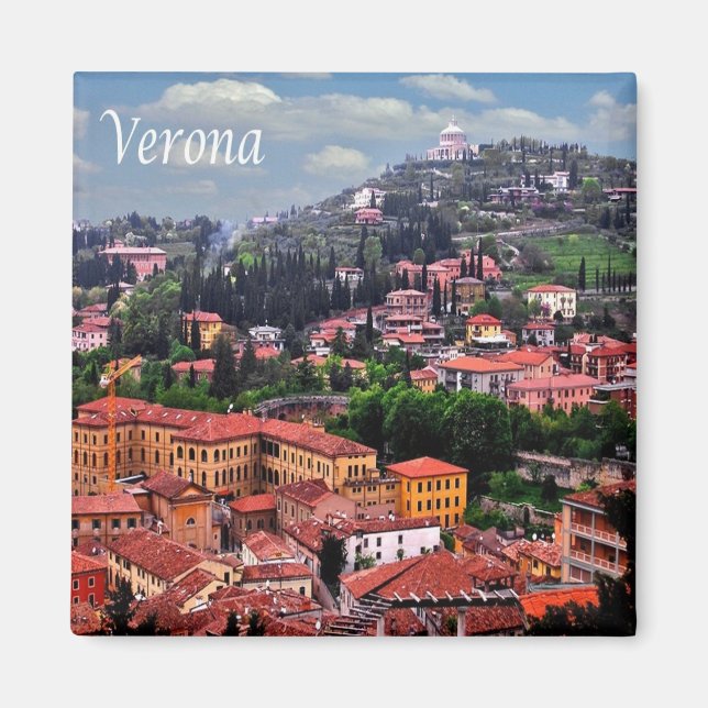 VNT083 VERONA, Panorama, Veneto, Italy, Fridge Magnet (Front)