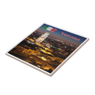 VNT092 VERONA, Cathedral & Stone Bridge, Ceramic Tile