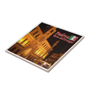 VNT107 PADOVA, Clock Tower, Veneto, Italy, Ceramic Tile