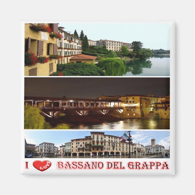 VNT126 BASSANO DEL GRAPPA  I Love, Italy, Fridge Magnet (Front)