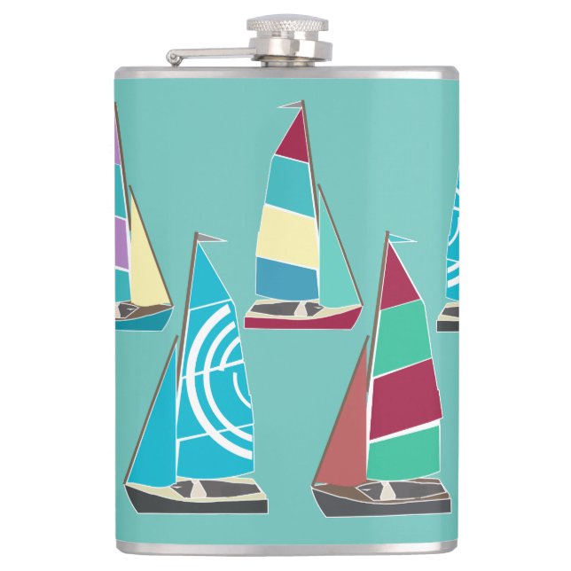 Vntage Dinghies Hip Flask (Front)