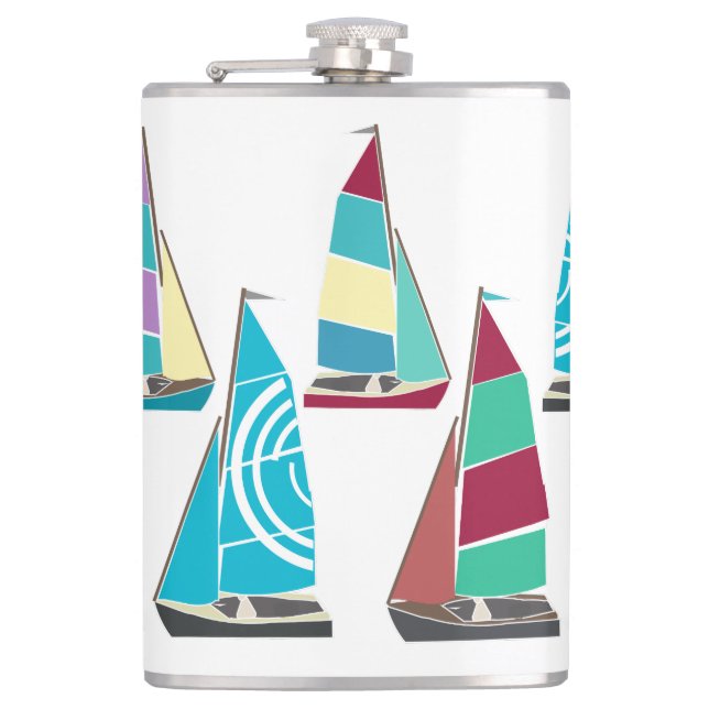 Vntage Dinghies Hip Flask (Front)
