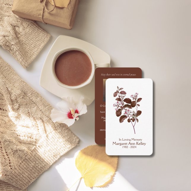 Vntage Leaves Photo Prayer Card (Creator Uploaded)