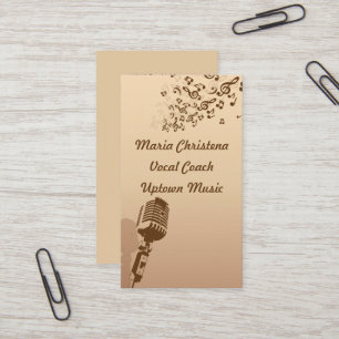Vocal Coach, Singer, Songwriter Business Card