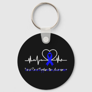 Vocal Cord Dysfunction Vcd Awareness Heartbeat Sup Key Ring