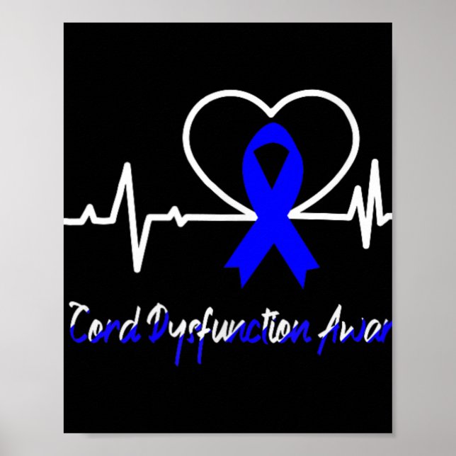 Vocal Cord Dysfunction Vcd Awareness Heartbeat Sup Poster (Front)