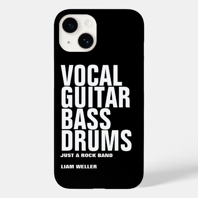 vocal, guitar, bass, drums... rock Case-Mate iPhone case (Back)
