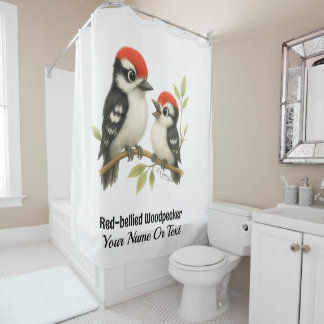 Vocal Red-bellied Woodpecker Shower Curtain