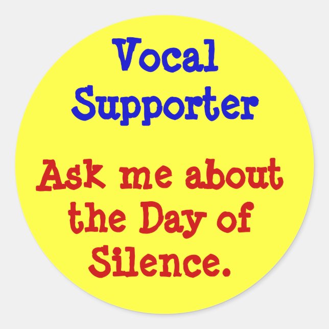 Vocal Supporter Classic Round Sticker (Front)