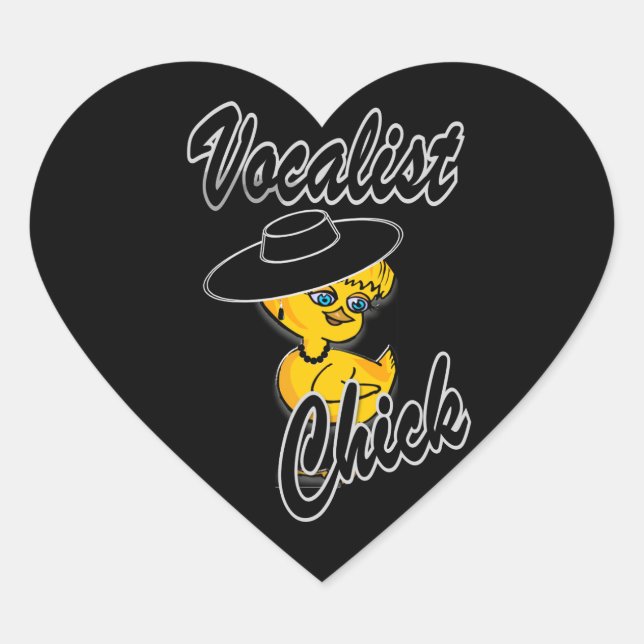 Vocalist Chick #4 Heart Sticker (Front)