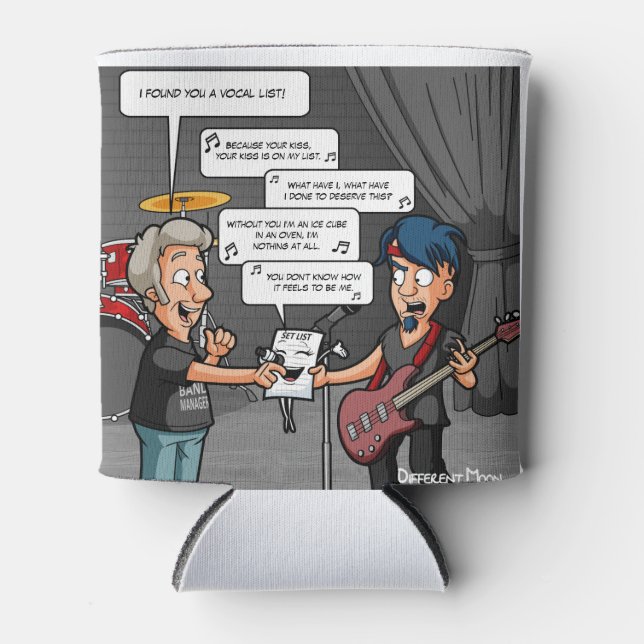 Vocalist Music Humour Funny Pun Can Cooler (Front)