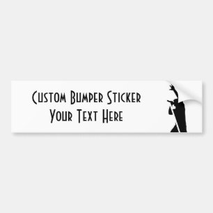 Vocalist Silhouette Bumper Sticker
