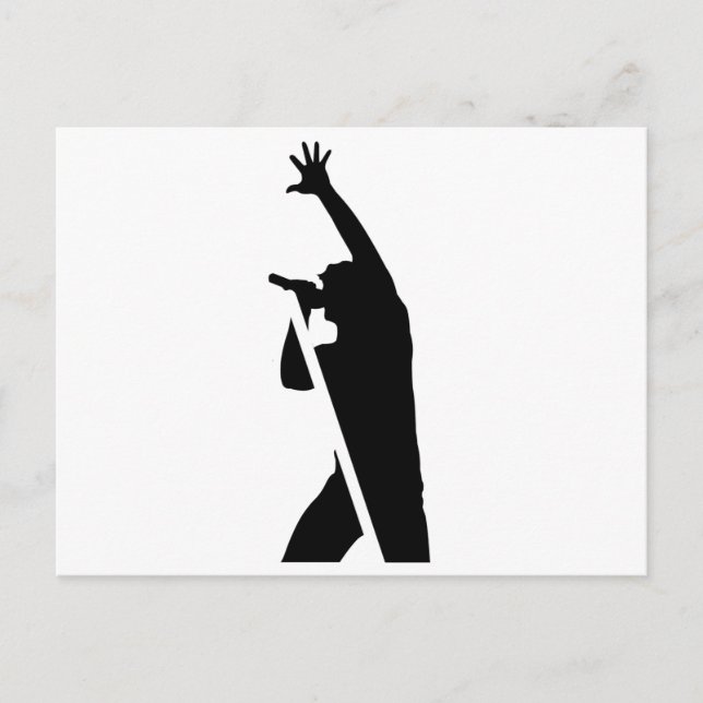 Vocalist Silhouette Postcard (Front)