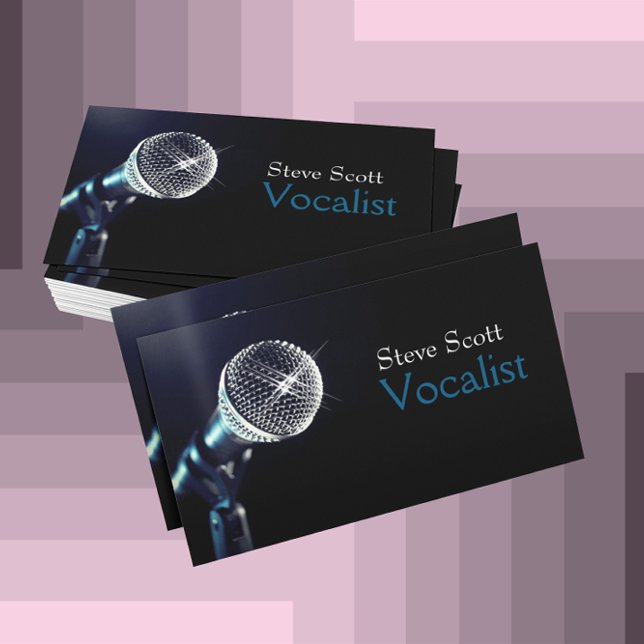 Vocalist, Singer, Solo, Performance Entertainment Business Card (Creator Uploaded)