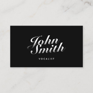 Vocalist Stylish Calligraphic Business Card