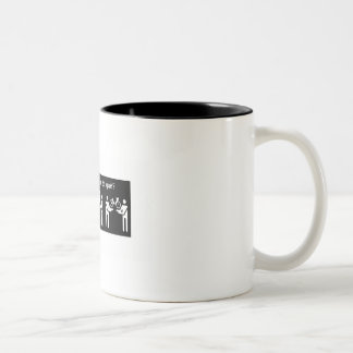 Você tem fome de quê? Two-Tone coffee mug