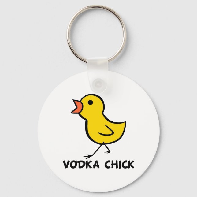 Vodka Chick Keychain (Front)