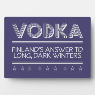 VODKA custom colour plaque