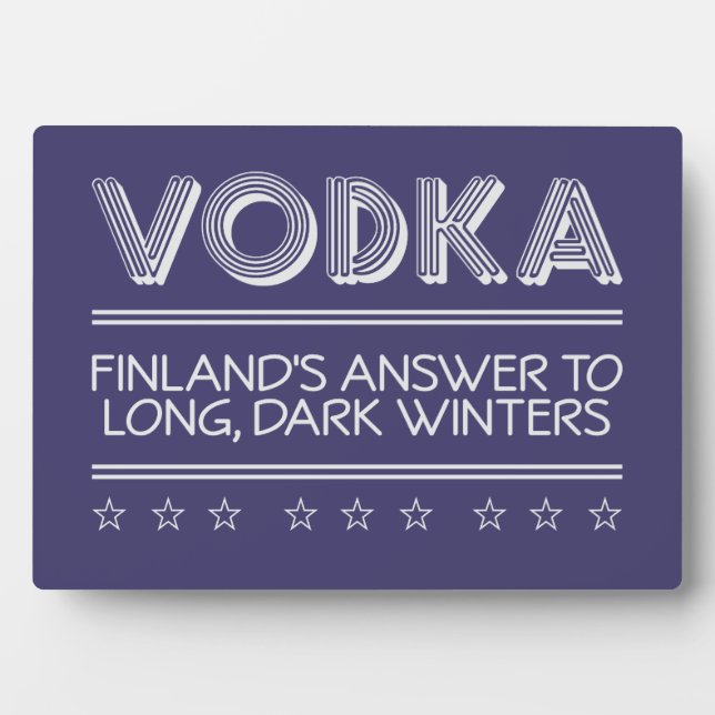 VODKA custom colour plaque (Front)