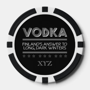 VODKA custom colour poker chips