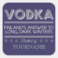VODKA custom colour stickers