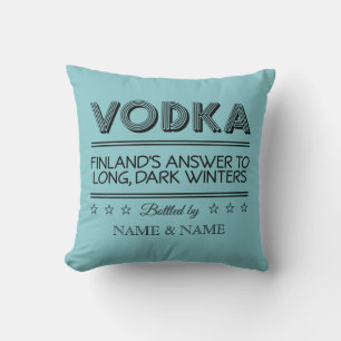 VODKA custom colour throw pillow