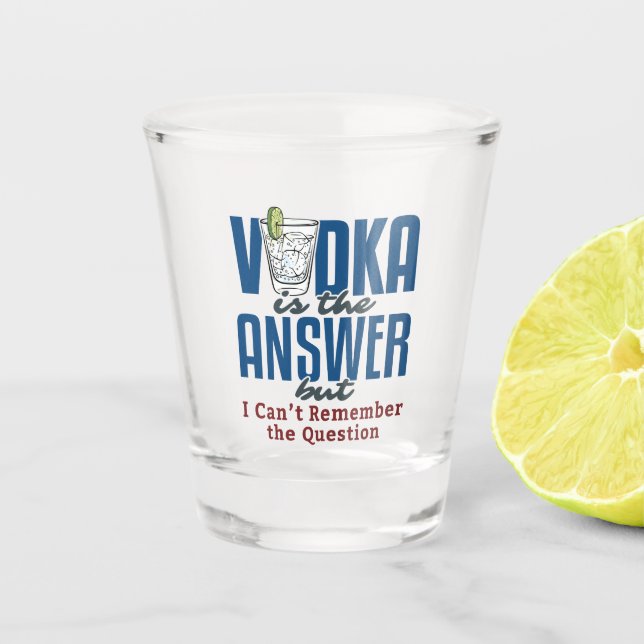 Vodka Is the Answer  Shot Glass (Front)