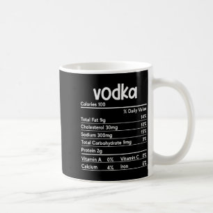 Vodka Nutrition Facts Thanksgiving Funny Drinking Coffee Mug