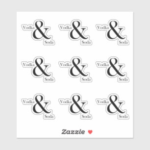 Vodka & Soda Sticker Sheet