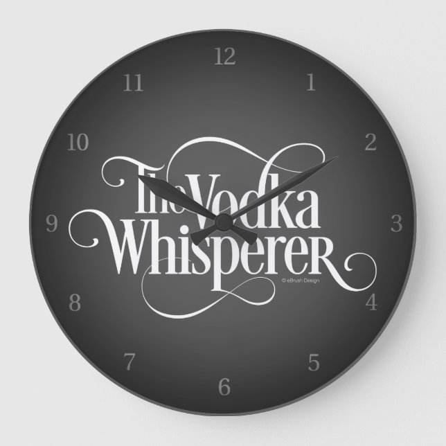 Vodka Whisperer Large Clock (Front)