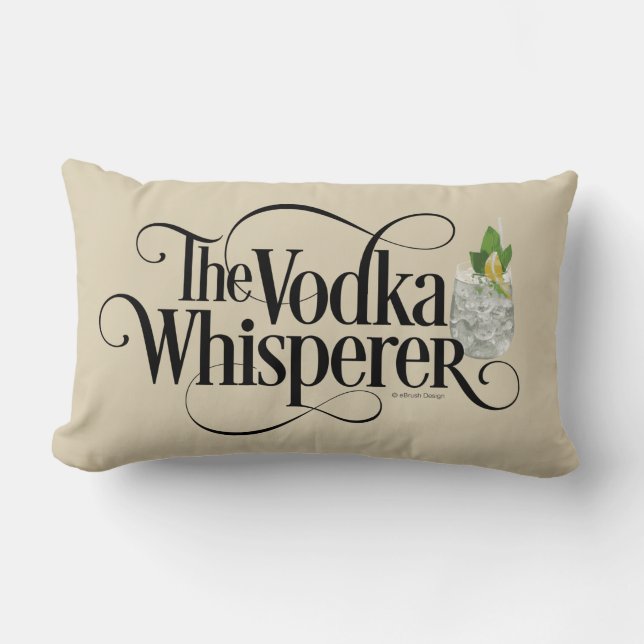Vodka Whisperer Lumbar Pillow (Front)