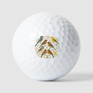 Vogel-Mandala – Heimische Singvögel  Golf Balls