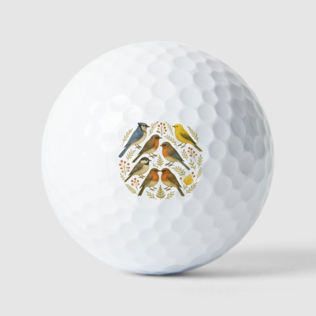 Vogel-Mandala - native songbirds Golf Balls (Front)
