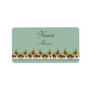 Vogelborte  adressaufkleber label