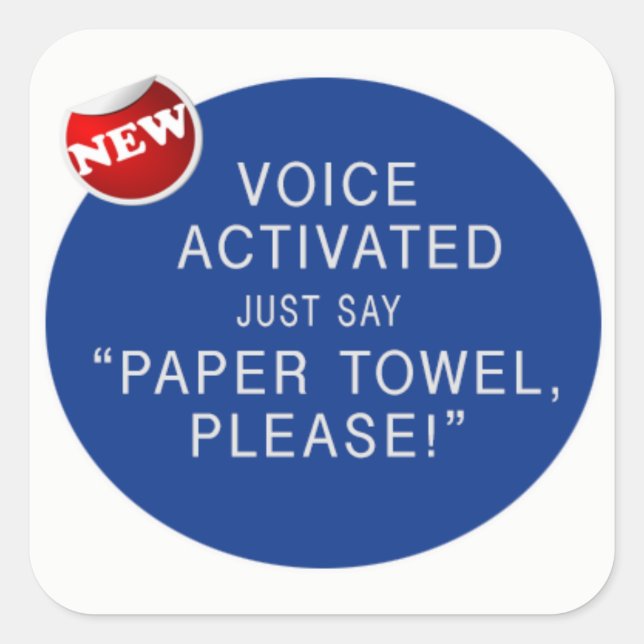 Voice Activated hand dryerl Prank Sticker (Front)
