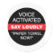 Voice Activated Paper Towel Now Sticker