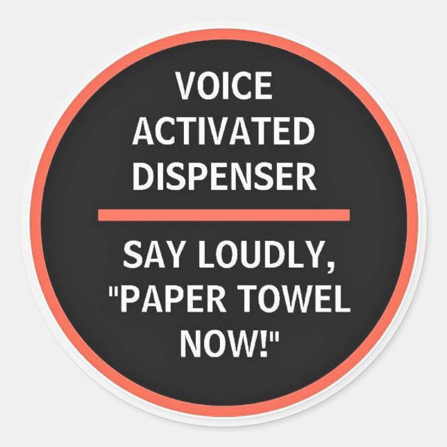 Voice Activated Paper Towel Sticker Prank (Front)